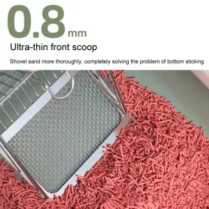 Metal Cat Litter Scoop s filtrem - Pet Care Nástroj, Barva: Čtverec Stříbrný TopTechnology