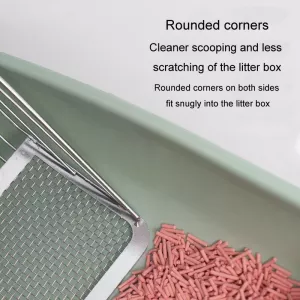 Metal Cat Litter Scoop s filtrem - Pet Care Nástroj, Barva: Čtverec Stříbrný TopTechnology