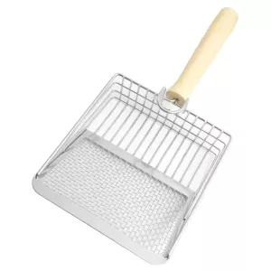 Metal Cat Litter Scoop s filtrem - Pet Care Nástroj, Barva: Čtverec Stříbrný TopTechnology