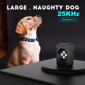 Protinárazové zařízení pro psy s 4 ultrazvukovými vysílači a 3 nastavitelnými úrovněmi (černé) TopTechnology
