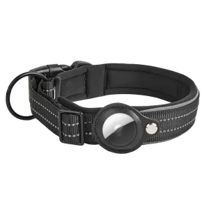 Reflexní obojek pro psy s neoprenovou vložkou pro AirTag 2. gen a 1. gen, XL (Černý) TopTechnology Reflexní obojek pro psy s neoprenovou vložkou pro AirTag 2. gen a 1. gen, XL (Černý) TopTechnology
