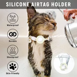 Obojek pro AirTag 1. a 2. generace - silikonový kryt s motýlkem (žlutý) TopTechnology