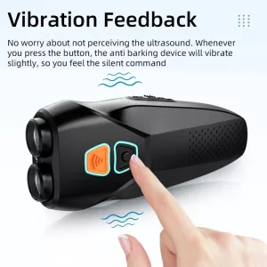Ultrazvukový odpuzovač psů – trenažér s vysokým výkonem, ruční provedení (stříbrný) TopTechnology