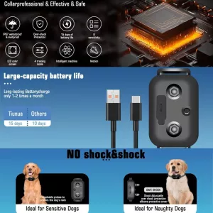 Color Screen Stop Bark Dog Trainer - Pomůcka proti štěkání pro domácí zvířata (Bílá) TopTechnology