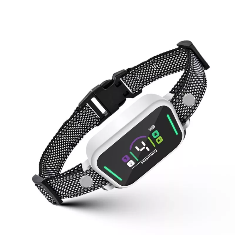 Color Screen Stop Bark Dog Trainer - Pomůcka proti štěkání pro domácí zvířata (Bílá) TopTechnology