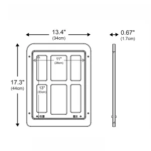 34cm x 44cm Dveře pro domácí mazlíčky se síťovým oknem a automatickým uzamykáním (Bílé) TopTechnology