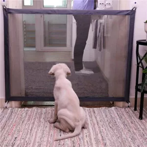 Přenosné skládací bezpečnostní dveře pro psy a kočky 180cm x 72cm (černé) TopTechnology Přenosné skládací bezpečnostní dveře pro psy a kočky 180cm x 72cm (černé) TopTechnology