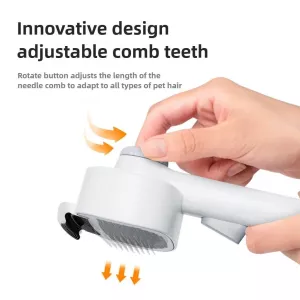 Pet Detangling Comb - Profesionální hřebeny pro domácí mazlíčky (Bílá Šedá) TopTechnology