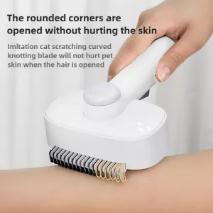 Pet Detangling Comb - Profesionální hřebeny pro domácí mazlíčky (Bílá Šedá) TopTechnology