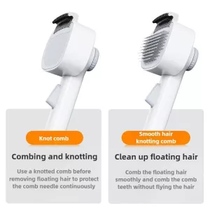 Pet Detangling Comb - Profesionální hřebeny pro domácí mazlíčky (Bílá Šedá) TopTechnology
