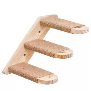 Kočičí škrabadlo - 3 vrstvy na zeď, dřevěná platforma pro skákání TopTechnology
