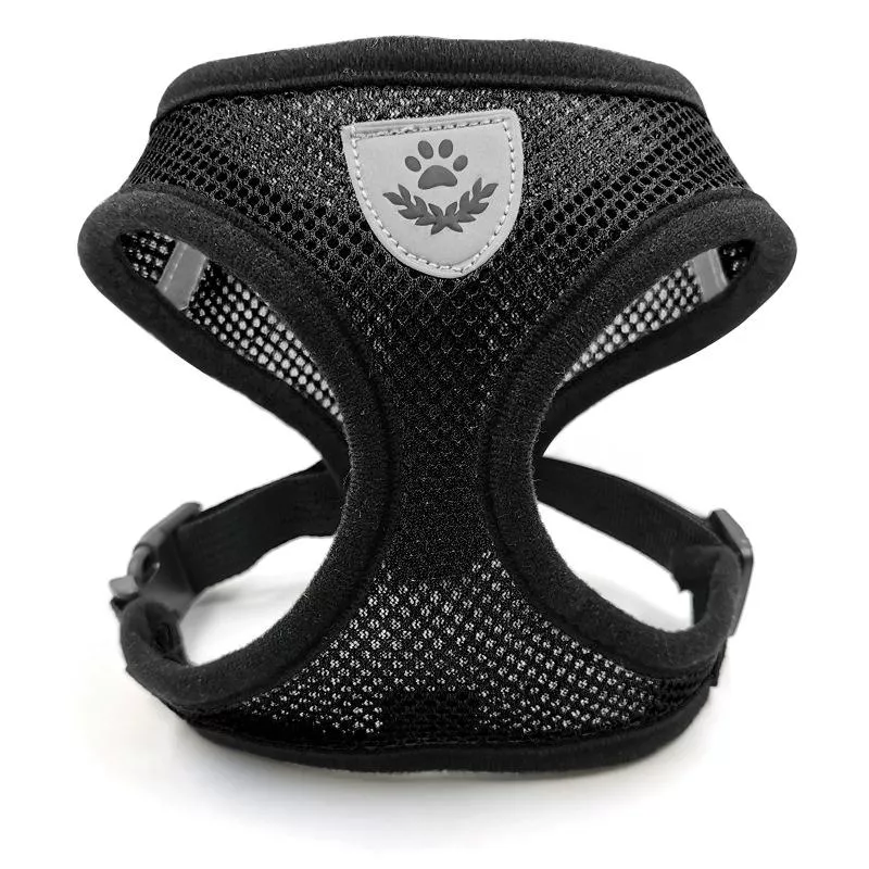 Hrudní popruh pro psa a kočku, velikost L (černý) - procházkový vest TopTechnology