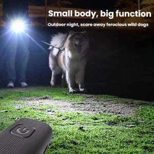 Mini venkovní vysoce výkonný dlouhodosahový ultrazvukový odpuzovač psů (černý) TopTechnology