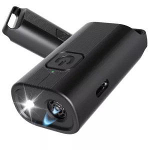 Mini venkovní vysoce výkonný dlouhodosahový ultrazvukový odpuzovač psů (černý) TopTechnology
