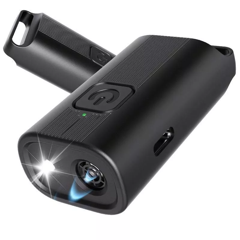 Mini venkovní vysoce výkonný dlouhodosahový ultrazvukový odpuzovač psů (černý) TopTechnology
