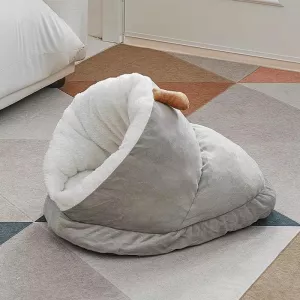 Zimní polštář pro kočky Slipper-Style Ced S (Šedý) - polstrovaný a polouzavřený TopTechnology