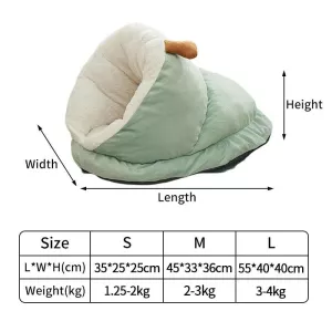 Zimní polštář pro kočky Slipper-Style Ced S (Šedý) - polstrovaný a polouzavřený TopTechnology