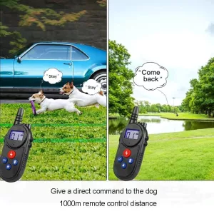 1000m Dálkový ovladač pro školení psů s interkomem a elektrickým šokem (žlutý) TopTechnology