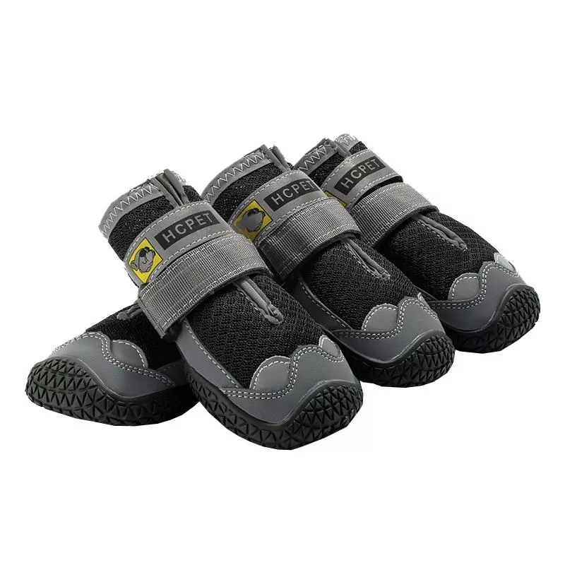 HCPET Boty pro psy - 4 kusy, prodyšné, šedé, velikost No.2 (4.5 cm) TopTechnology