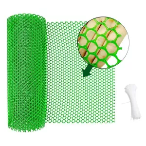 40x300cm Hexagonální Plastový Plot pro Zahradničení a Drůbež (Zelený) TopTechnology