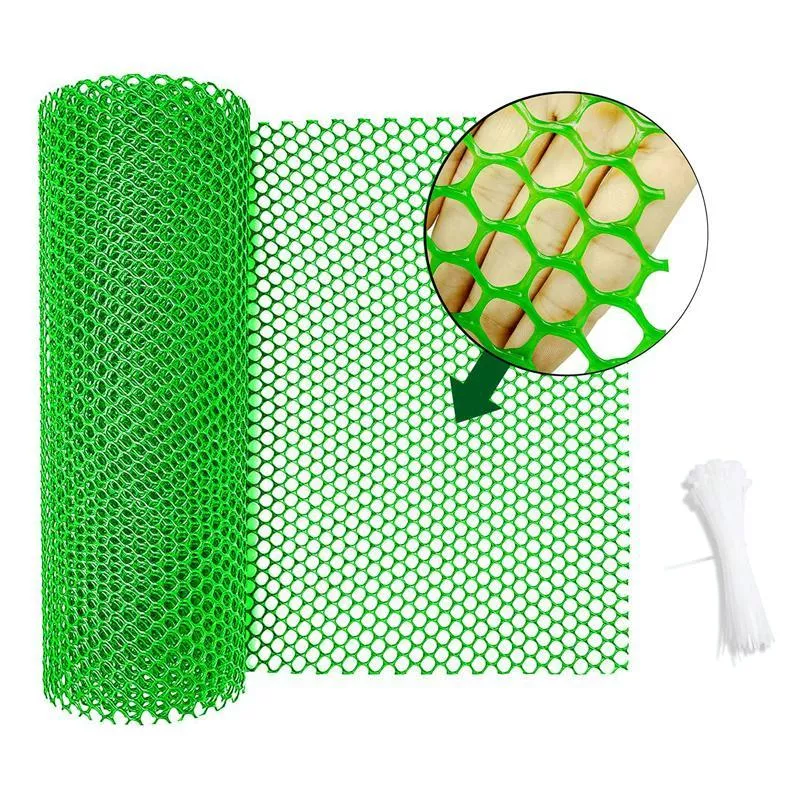 40x300cm Hexagonální Plastový Plot pro Zahradničení a Drůbež (Zelený) TopTechnology