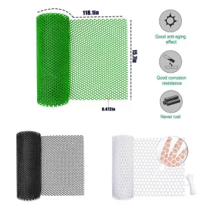 40x300cm Hexagonální plastová oplocení pro zahradničení (Bílá) TopTechnology
