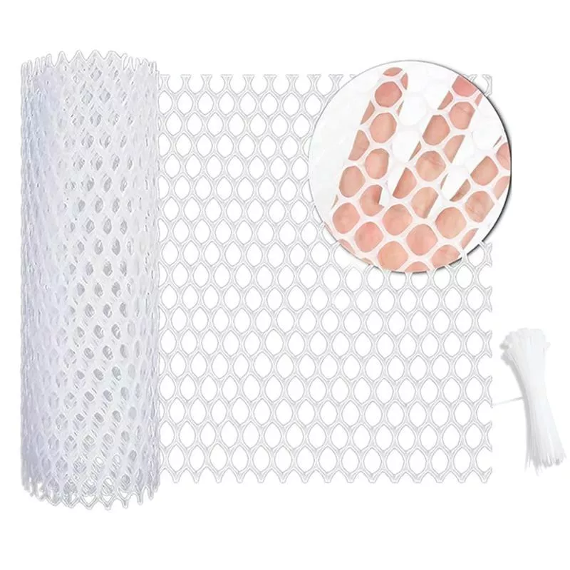 40x300cm Hexagonální plastová oplocení pro zahradničení (Bílá) TopTechnology