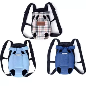 Skládací batoh pro psy - modrý denim (M) TopTechnology