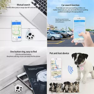 HYC09 Mini Pet Smart Wear GPS Bluetooth Locator Tracker pro domácí mazlíčky (Tmavě šedý) TopTechnology