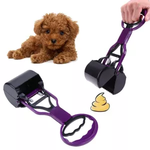 Dlouhá rukojeť Poop Scoop pro snadný úklid zvířecích exkrementů - růžová TopTechnology