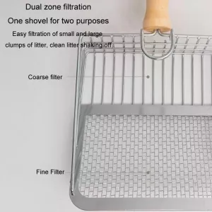 Metal Cat Litter Scoop s Filtrační Příčkou - Úklidový Nástroj pro Péči o Domácí Zvířata, Kruh Stříbrný TopTechnology