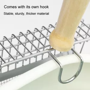 Metal Cat Litter Scoop s Filtrační Příčkou - Úklidový Nástroj pro Péči o Domácí Zvířata, Kruh Stříbrný TopTechnology