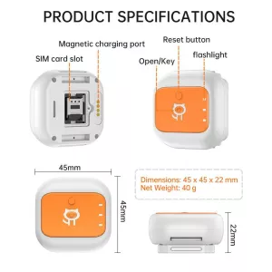GPS/WIFI Sledovací Obojek pro Domácí Mazlíčky s SOS Výstrahou (Oranžový) TopTechnology GPS/WIFI Sledovací Obojek pro Domácí Mazlíčky s SOS Výstrahou (Oranžový) TopTechnology