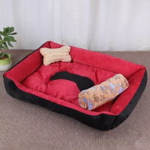 Hřejivá a měkká podložka pro psy a kočky - Dog Bone Pattern (Černá Červená) TopTechnology Hřejivá a měkká podložka pro psy a kočky - Dog Bone Pattern (Černá Červená) TopTechnology