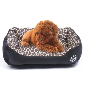 Warm Pet Dog Kennel Mat - L, 66×50×14cm (Amber) | Animal Grain TopTechnology