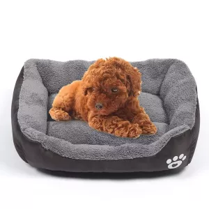 Hřejivá psí podložka Teddy v barvách Candy - XL, 80×60×16cm (Káva) TopTechnology