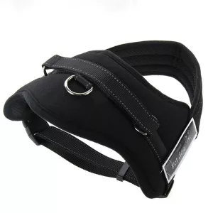 Měkké silné hrudní popruhy pro psy, vodítko velikosti M (50-65cm)(Černé) TopTechnology