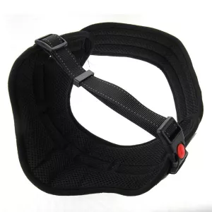 Měkké silné hrudní popruhy pro psy, vodítko velikosti M (50-65cm)(Černé) TopTechnology