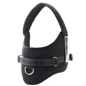 Měkké silné hrudní popruhy pro psy, vodítko velikosti M (50-65cm)(Černé) TopTechnology