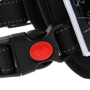 Měkké silné hrudní popruhy pro psy, vodítko velikosti M (50-65cm)(Černé) TopTechnology