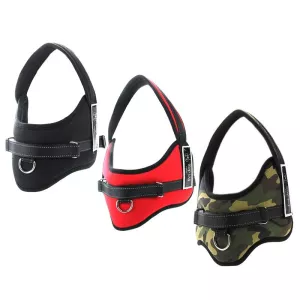 Měkké silné hrudní popruhy pro psy, vodítko velikosti M (50-65cm)(Černé) TopTechnology