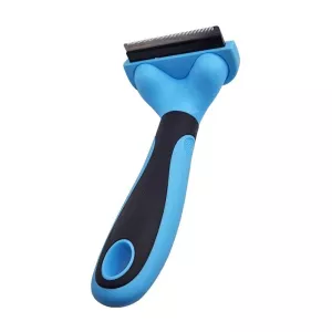 Hřeben pro domácí zvířata z nerezové oceli, dvoustranný, modrý, velikost S TopTechnology