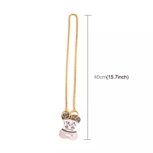 Obojek pro psa z pevného kovového řetězu 40 cm (zlatý) TopTechnology
