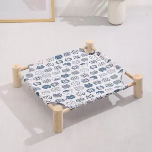 Domácí pelíšek pro kočky 47x52cm, bílé kočičí hlavy TopTechnology Domácí pelíšek pro kočky 47x52cm, bílé kočičí hlavy TopTechnology