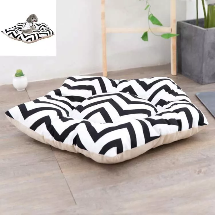 Pet Tent Sleeping Mat Dog Bed - Velikost L 50cm (Černé pruhy) TopTechnology