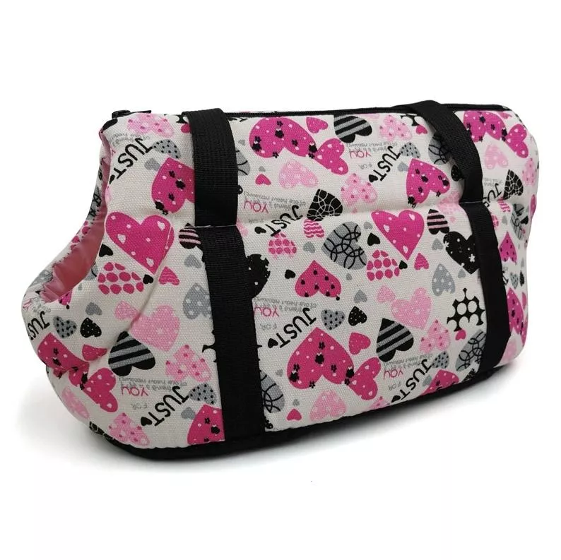 Retro taška pro domácí zvířata - pohodlný a prodyšný batoh pro kočky a psy, velikost S 45x21x22cm (Love) TopTechnology