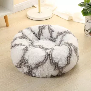 Zateplený kulatý pelíšek pro domácí mazlíčky s dlouhým chlupem - 60 cm (šedý) TopTechnology Zateplený kulatý pelíšek pro domácí mazlíčky s dlouhým chlupem - 60 cm (šedý) TopTechnology