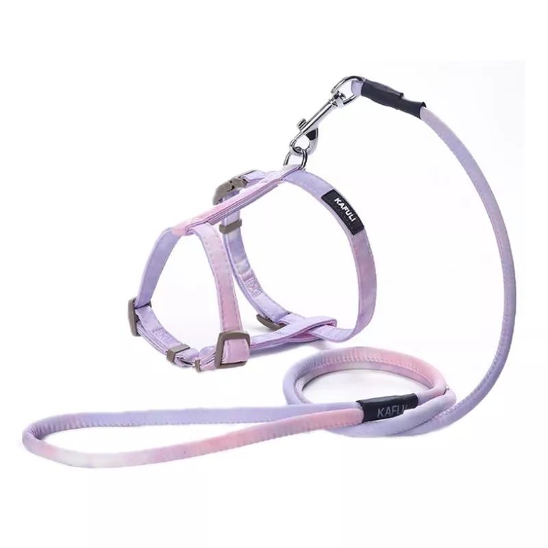 KAFULI Nastavitelný I-tvar vodítko a hrudní popruh pro domácí mazlíčky, Velikost: S (Gradient Purple) TopTechnology