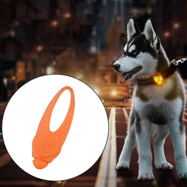 LED noční světlo pro domácí mazlíčky - silikonový přívěsek (oranžový) TopTechnology