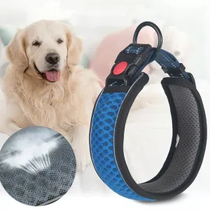Obojek pro psy s síťovými vzory, reflexní, L (černý) TopTechnology